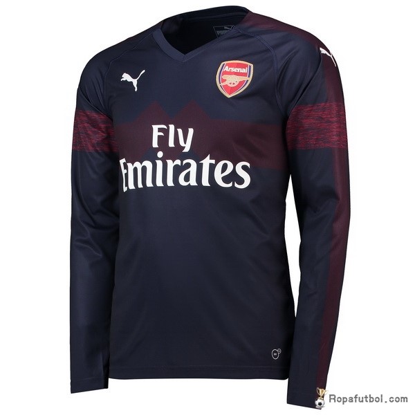 Camiseta Arsenal Replica Segunda Ropa Manga Larga 2018/19 Azul Marino